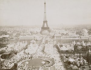 Panorama dei Jardins du Trocadero e del Champ-de-Mars, Parigi, c.1900 da French Photographer